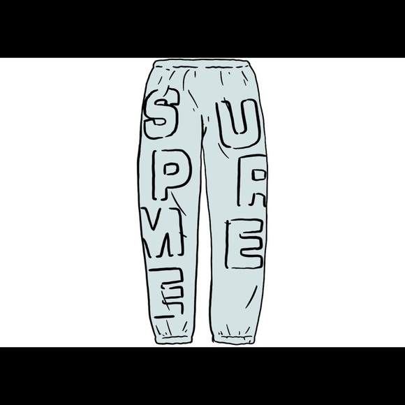Supreme | Pants | Supreme Cutout Letters Sweatpants Ice Blue